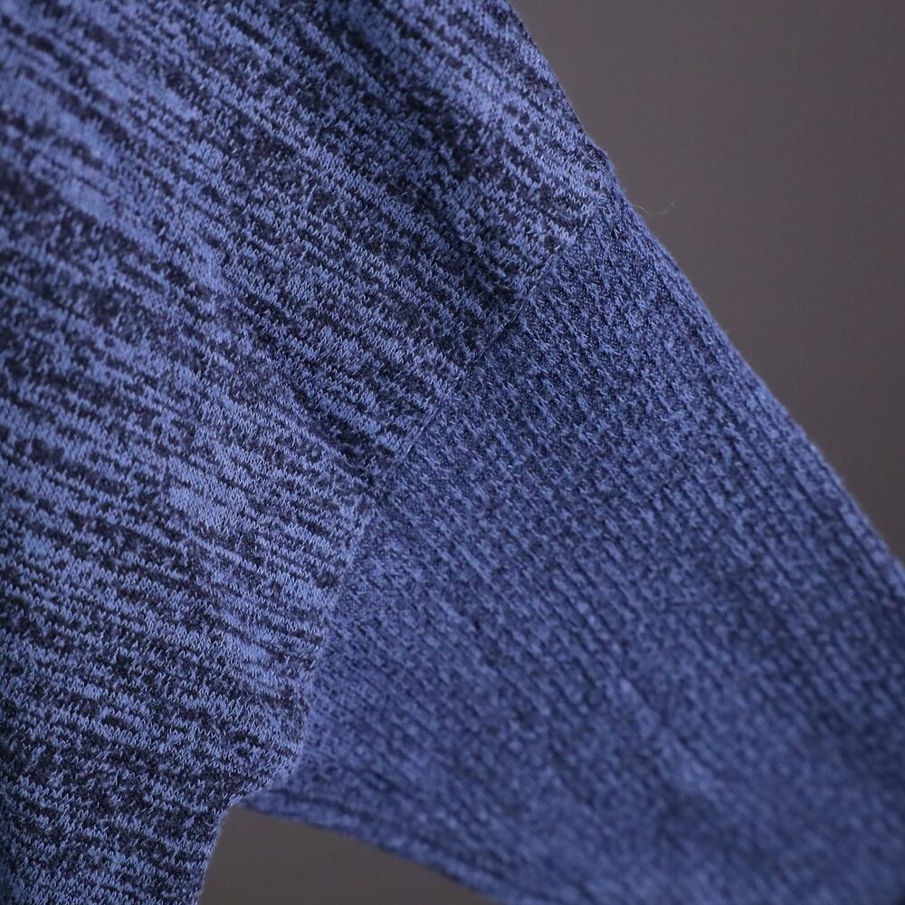 Rag & Bone Jean Shirt Womens L Marled Blue Amelie Long Sleeve Ribbed Soft Dolman - Picture 3 of 11
